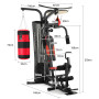 Powertrain Home Gym Station w/ Boxing Punching Bag & Speed Ball thumbnail 2