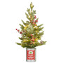 Christmas Tree with Lights in Tin Pot - 62cm thumbnail 1