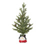 Christabelle 55cm Pre-Lit Artificial Tabletop Christmas Tree with LED Lights, Small Desk Xmas Tree in Snowman Pot thumbnail 4