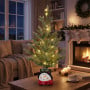 Christabelle 55cm Pre-Lit Artificial Tabletop Christmas Tree with LED Lights, Small Desk Xmas Tree in Snowman Pot thumbnail 3