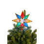 Christmas Tree Topper with Lights - Rich Multicolour Star thumbnail 1