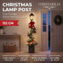 Christabelle 1.52m Lamp Post Christmas Light Up Display Bows Berries Baubles Green Foliage LED Pre Decorated thumbnail 8