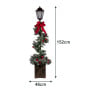 Christabelle 1.52m Lamp Post Christmas Light Up Display Bows Berries Baubles Green Foliage LED Pre Decorated thumbnail 3