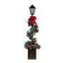 Christabelle 1.52m Lamp Post Christmas Light Up Display Bows Berries Baubles Green Foliage LED Pre Decorated thumbnail 2