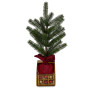Christabelle 45cm 1.5ft Potted Christmas Tree Decorations Gift Pack Hessian Red Gold Baubles Festive Holiday Decoration thumbnail 1