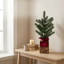 Christabelle 45cm 1.5ft Potted Christmas Tree Decorations Gift Pack Hessian Red Gold Baubles Festive Holiday Decoration thumbnail 4
