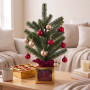 Christabelle 45cm 1.5ft Potted Christmas Tree Decorations Gift Pack Hessian Red Gold Baubles Festive Holiday Decoration thumbnail 9