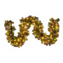 Christmas Garland with Lights 274cm with Pink & Silver Baubles thumbnail 1