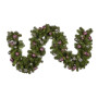 Christmas Garland with Lights 274cm with Pink & Silver Baubles thumbnail 2
