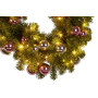 Christmas Garland with Lights 274cm with Pink & Silver Baubles thumbnail 3