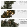 Christabelle Premium 2.7m Christmas Garland Snow with LED Lights and Pine Cones Cashmere Tree Decoration Ornament thumbnail 5
