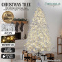 Christabelle 2.3m 7.5ft Crystal Snow Christmas Tree Pre Lit Multi Function Micro LED Artificial Indoor Xmas Decor Home thumbnail 2