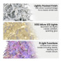 Christabelle 2.3m 7.5ft Crystal Snow Christmas Tree Pre Lit Multi Function Micro LED Artificial Indoor Xmas Decor Home thumbnail 4