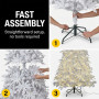 Christabelle 2.3m 7.5ft Crystal Snow Christmas Tree Pre Lit Multi Function Micro LED Artificial Indoor Xmas Decor Home thumbnail 5