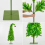 Christabelle 1.8m 6ft Gremlin Christmas Tree Pre Lit Green White LED Curved Top Red Bauble Artificial Indoor Xmas Decor thumbnail 5