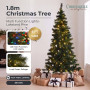 Christabelle 1.8m 6ft Lakeland Pine Christmas Tree Pre Lit Multi Function LED Artificial Indoor Xmas Decor Home thumbnail 6