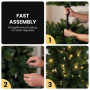 Christabelle 1.8m 6ft Lakeland Pine Christmas Tree Pre Lit Multi Function LED Artificial Indoor Xmas Decor Home thumbnail 8