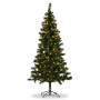 Christabelle 2.3m 7.5ft Lakeland Pine Christmas Tree Pre Lit Multi Function LED Artificial Indoor Xmas Decor Home thumbnail 4