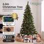 Christabelle 2.3m 7.5ft Lakeland Pine Christmas Tree Pre Lit Multi Function LED Artificial Indoor Xmas Decor Home thumbnail 2