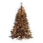 Christabelle 2.3m 7.5ft Midnight Snow Christmas Tree Pre Lit Warm White LED Black Foliage Flocked Hinged Branches Home thumbnail 1