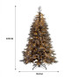Christabelle 2.3m 7.5ft Midnight Snow Christmas Tree Pre Lit Warm White LED Black Foliage Flocked Hinged Branches Home thumbnail 5