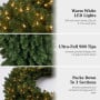 Christabelle 1.52m Nordic Pine Christmas Wreath Pre Lit White LED Large Statement Front Door Xmas Decoration Home thumbnail 5