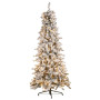Christabelle 7.5ft Christmas Tree with Lights- Snowy Norwegian Slimline thumbnail 1