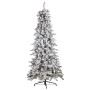 Christabelle 7.5ft Christmas Tree with Lights- Snowy Norwegian Slimline thumbnail 2