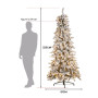 Christabelle 7.5ft Christmas Tree with Lights- Snowy Norwegian Slimline thumbnail 4