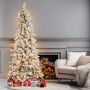 Christabelle 7.5ft Christmas Tree with Lights- Snowy Norwegian Slimline thumbnail 6