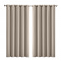 2x 100% Blockout Curtains Panels 3 Layers Eyelet Beige 180x230cm thumbnail 2