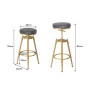 2x Bar Stools Kitchen Stool Chair Swivel Barstools Velvet Padded Seat thumbnail 3