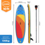 Kahuna Hana Inflatable Stand Up Paddle Board 10FT w/ iSUP Accessories thumbnail 8