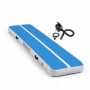 Powertrain 3m x 1m Air Track 20cm Thick Gymnastics Exercise Tumbling Mat in Blue White with Electric Pump thumbnail 1