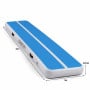 Powertrain 3m x 1m Air Track 20cm Thick Gymnastics Exercise Tumbling Mat in Blue White with Electric Pump thumbnail 3