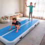 Powertrain 3m x 1m Air Track 20cm Thick Gymnastics Exercise Tumbling Mat in Blue White with Electric Pump thumbnail 12