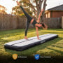 Powertrain 3m x 1m Inflatable Air Track 20cm Thick Gymnastics Exercise Tumbling Mat in Grey Black with Electric Pump thumbnail 9