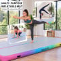 Powertrain 3m x 1m Inflatable Air Track 20cm Thick Gymnastics Exercise Tumbling Mat in Rainbow with Electric Pump thumbnail 7