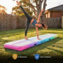 Powertrain 3m x 1m Inflatable Air Track 20cm Thick Gymnastics Exercise Tumbling Mat in Rainbow with Electric Pump thumbnail 9