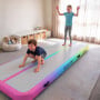 Powertrain 3m x 1m Inflatable Air Track 20cm Thick Gymnastics Exercise Tumbling Mat in Rainbow with Electric Pump thumbnail 12