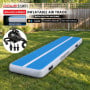Powertrain 4m x 1m Inflatable Air Track 20cm Thick Gymnastics Exercise Tumbling Mat in Blue White with Electric Pump thumbnail 2