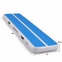 Powertrain 4m x 1m Inflatable Air Track 20cm Thick Gymnastics Exercise Tumbling Mat in Blue White with Electric Pump thumbnail 3