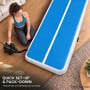 Powertrain 4m x 1m Inflatable Air Track 20cm Thick Gymnastics Exercise Tumbling Mat in Blue White with Electric Pump thumbnail 8