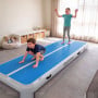 Powertrain 4m x 1m Inflatable Air Track 20cm Thick Gymnastics Exercise Tumbling Mat in Blue White with Electric Pump thumbnail 14