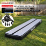 Powertrain 4m x 1m Inflatable Air Track 20cm Thick Gymnastics Exercise Tumbling Mat in Grey Black with Electric Pump thumbnail 2