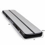Powertrain 4m x 1m Inflatable Air Track 20cm Thick Gymnastics Exercise Tumbling Mat in Grey Black with Electric Pump thumbnail 3