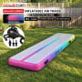 Powertrain 4m x 1m Inflatable Air Track 20cm Thick Gymnastics Exercise Tumbling Mat in Rainbow with Electric Pump thumbnail 2