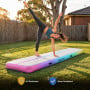 Powertrain 4m x 1m Inflatable Air Track 20cm Thick Gymnastics Exercise Tumbling Mat in Rainbow with Electric Pump thumbnail 9