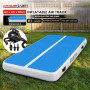 Powertrain 4m x 2m Inflatable Air Track 20cm Thick Gymnastics Exercise Tumbling Mat in Blue White with Electric Pump thumbnail 2