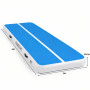 Powertrain 4m x 2m Inflatable Air Track 20cm Thick Gymnastics Exercise Tumbling Mat in Blue White with Electric Pump thumbnail 3